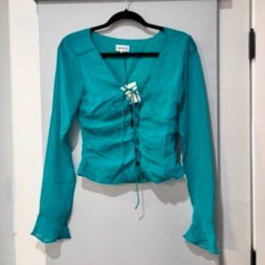 NWT Women's Superdown Lace-Up Top Size Small